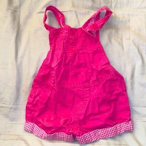 Pink Overall shorts